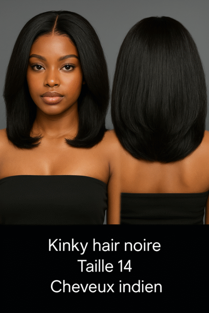 Kinky Hair Noire Taille 14 Cheveux Indien