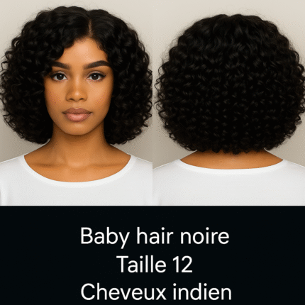 Baby Hair Noire Taille 12 Cheveux Indien