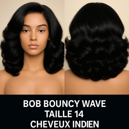 Bob Bouncy Taille 14 Frontale Hd Cheveux Indien Gros Grain