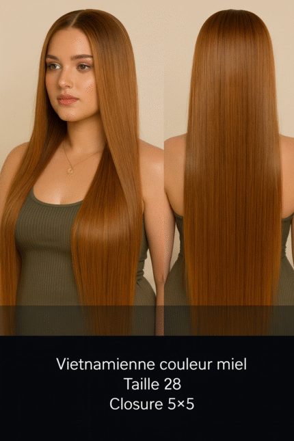 Vietnamienne Couleur Miel Taille 28 Closure 5X5